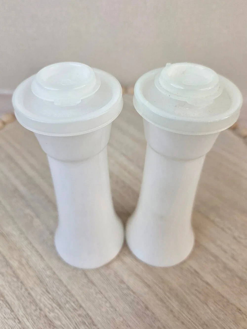 Tupperware White Salt and Pepper Shaker Set